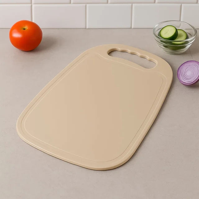 Plastic Chopping Board 34x23 cm – Durable, Non-Slip with Handle
