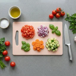 Plastic Chopping Board with Handle Grip – Compact 30x20cm