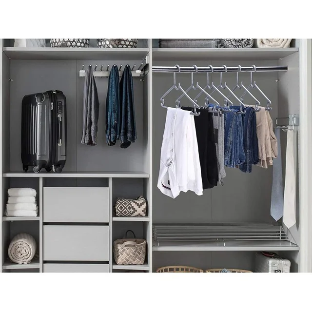 Plastic Clothes Hanger Set (6 Pcs) – Durable & Space-Saving | Indo Glow