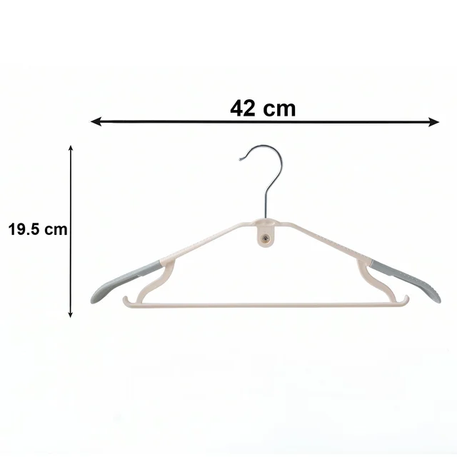 Plastic Clothes Hangers Set – Space-Saving & Non-Slip Design