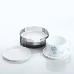 Plastic Coasters Set of 6 – Spill Protection for Tables | Tidy Table