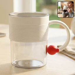 Plastic Coffee Mug – Unbreakable with Ring Handle Anti-Slip Grip