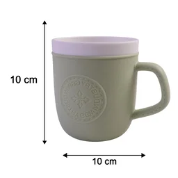 Plastic Coffee Mug with Handle – Leather-Textured Reusable Cup