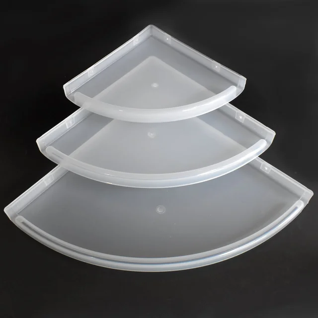 Plastic Corner Shelf Set – 3 Pcs Wall Mounted | Bathora