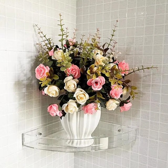 Plastic Corner Shelf Set – 3 Pcs Wall Mounted | Bathora