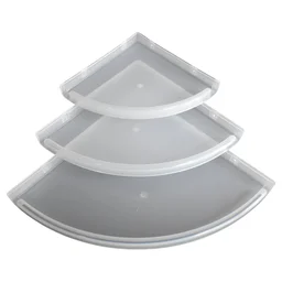 Plastic Corner Shelf Set – 3 Pcs Wall Mounted | Bathora