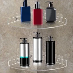 Plastic Corner Shelf Set – 3 Pcs Wall Mounted | Bathora