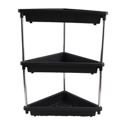 Plastic Corner Storage Rack – 3-Layer Space-Saving Shelf