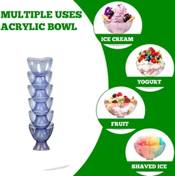 Plastic Dessert Bowl Set – 6-Piece Reusable | VoltDesk