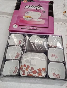 Plastic Dinner Set – 9-Piece Lightweight & Durable | Hector