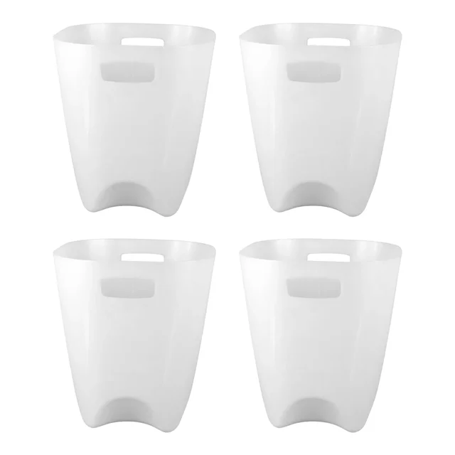 Plastic Dustbin Set – Compact Square for Home & Office (4 Pc)