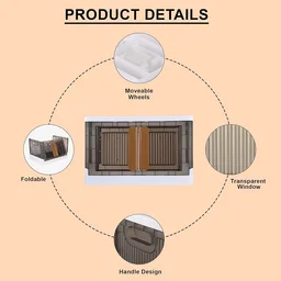 Plastic Folding Wardrobe Organizer – Portable Storage with Wheels