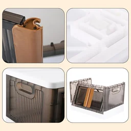 Plastic Folding Wardrobe Organizer – Portable Storage with Wheels