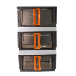 Plastic Folding Wardrobe Organizer – Space-Saving 3-Layer Unit