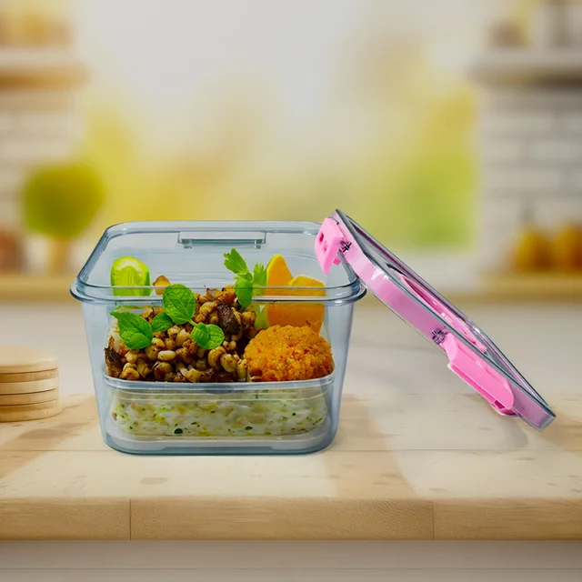 Plastic Food Storage Container – Clear, Airtight 1400ML | Lunchie Bunchie