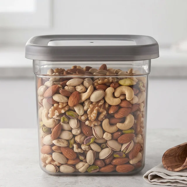 Plastic Food Storage Container Set 700ml Airtight Pantry Jars (8 Pc Set)