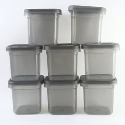 Plastic Food Storage Container Set 700ml Airtight Pantry Jars (8 Pc Set)