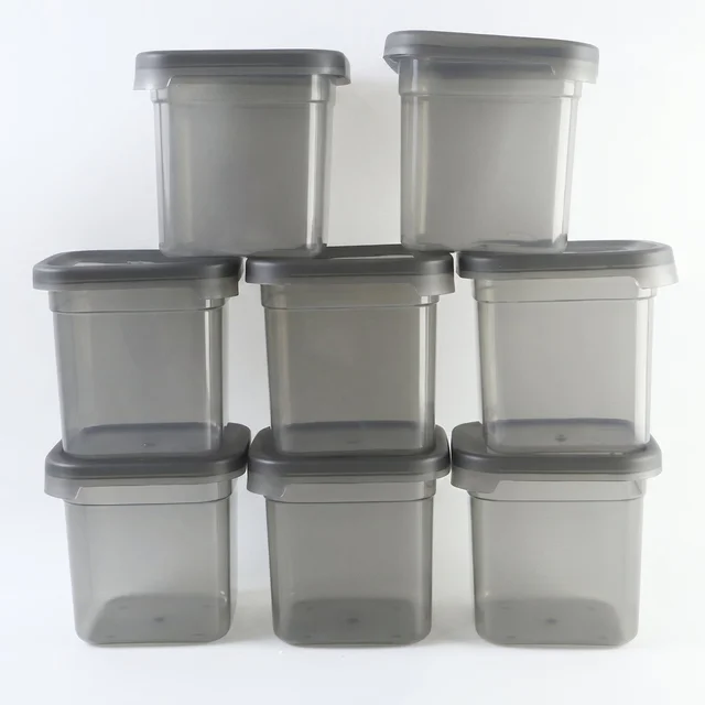 Plastic Food Storage Container Set 700ml Airtight Pantry Jars (8 Pc Set)