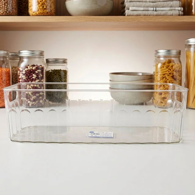 Plastic Fridge Organizer Basket – Clear Storage Solution for Kitchen