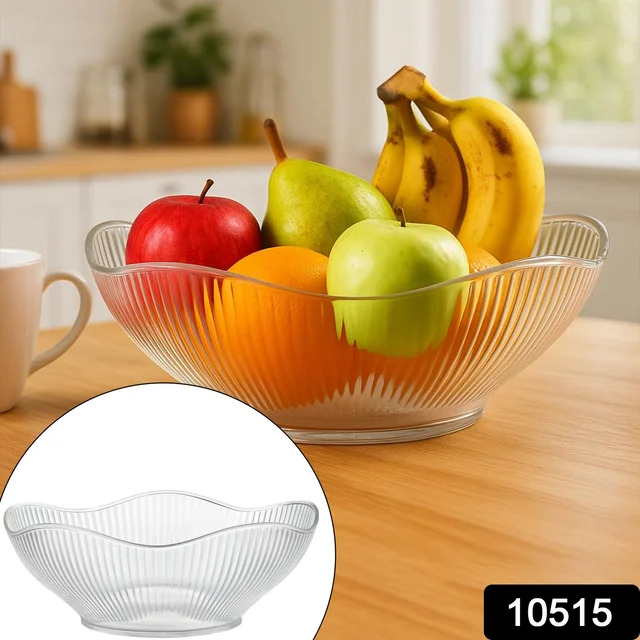 Plastic Fruit Storage Basket – Durable & Elegant Ripple Design