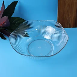 Plastic Fruit Storage Basket – Durable & Elegant Ripple Design