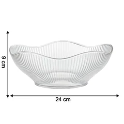Plastic Fruit Storage Basket – Durable & Elegant Ripple Design