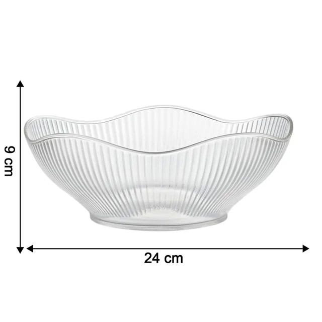 Plastic Fruit Storage Basket – Durable & Elegant Ripple Design