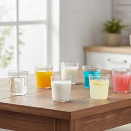 Plastic Glass Set – Durable 6-Piece Drinkware for Daily Use