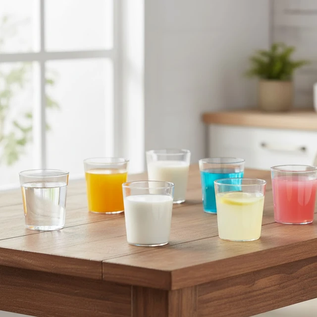 Plastic Glass Set – Durable 6-Piece Drinkware for Daily Use