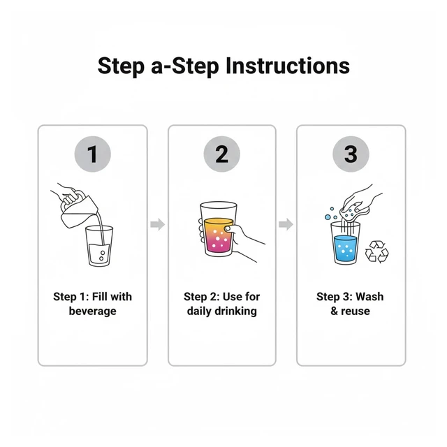 Plastic Glass Set – Durable 6-Piece Drinkware for Daily Use