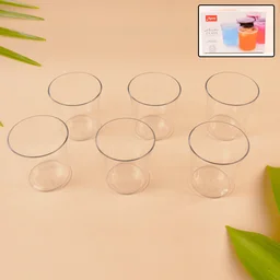 Plastic Glass Set – Durable 6-Piece Drinkware for Daily Use