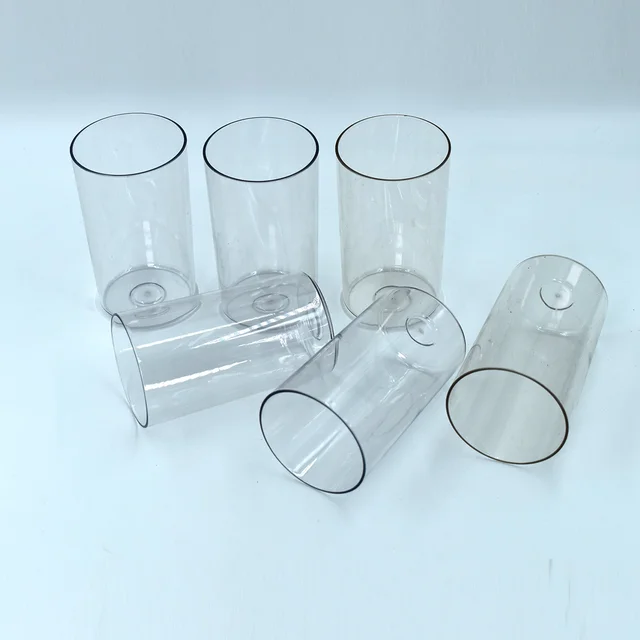 Plastic Glasses Set – Unbreakable Transparent 350ml (Set of 6)