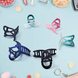 Plastic Hair Clamp – Durable Matte Finish Barrette Clip Set