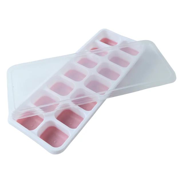 Plastic Ice Cube Tray – Durable with Lid for Easy Freezing