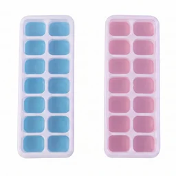 Plastic Ice Cube Tray with Lid – Hygienic & Easy Release, Pack of 2