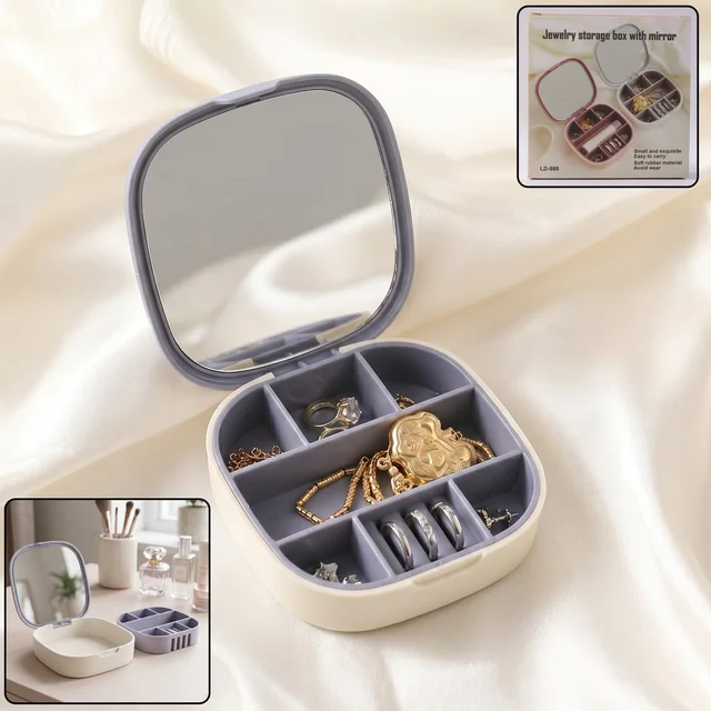 Plastic Jewelry Storage Box – Compact & Travel-Friendly Organizer