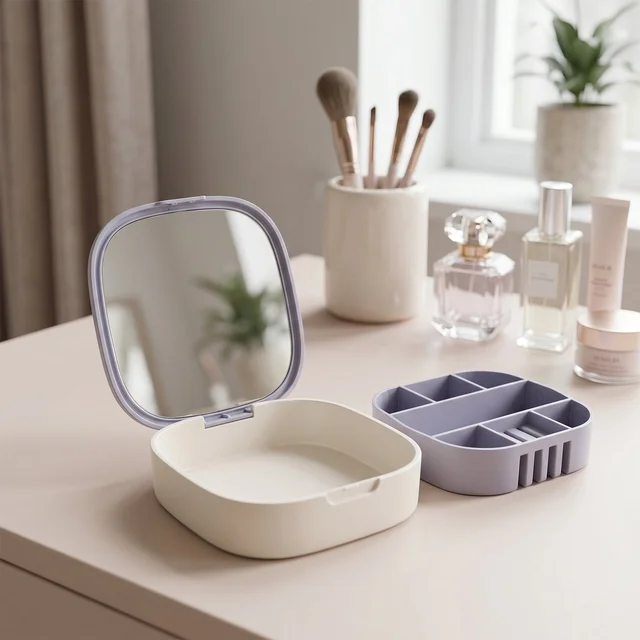 Plastic Jewelry Storage Box – Compact & Travel-Friendly Organizer