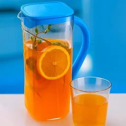 Plastic Jug with 6 Glass Set – 1.5L Unbreakable & Elegant
