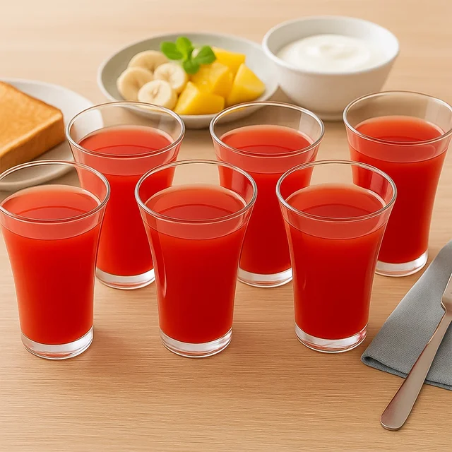 Plastic Juicy Glasses Set – 300ml Unbreakable | Serve Stellar