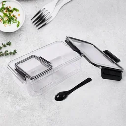 Plastic Kitchen Storage Container Set – Airtight Lock Lid & Spoon