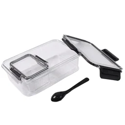 Plastic Kitchen Storage Container Set – Airtight Lock Lid & Spoon
