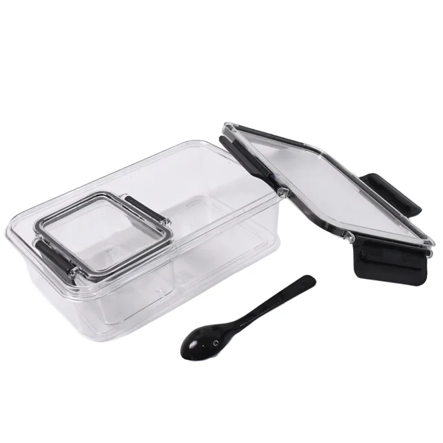 Plastic Kitchen Storage Container Set – Airtight Lock Lid & Spoon