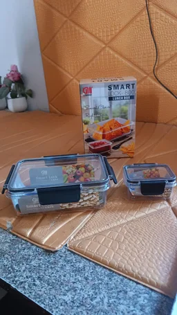 Plastic Kitchen Storage Container Set – Airtight Lock Lid & Spoon