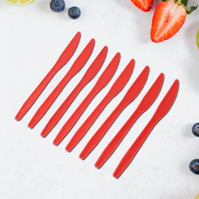 Plastic Knives – Durable Reusable Cutlery Pack of 8