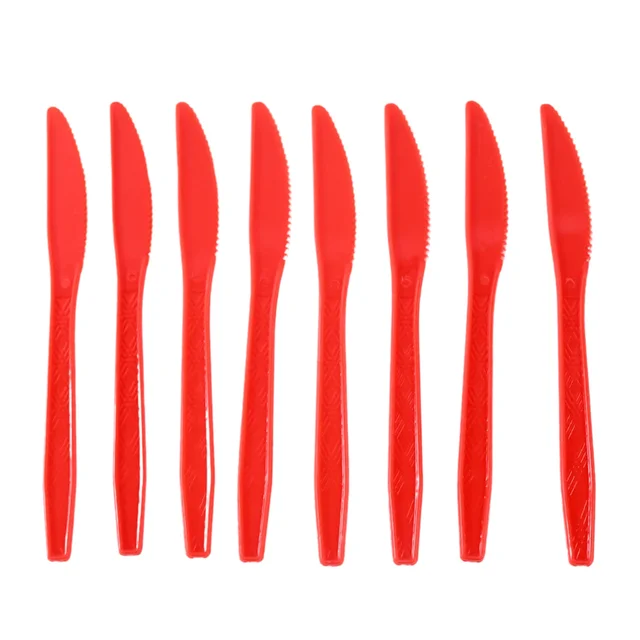 Plastic Knives – Durable Reusable Cutlery Pack of 8