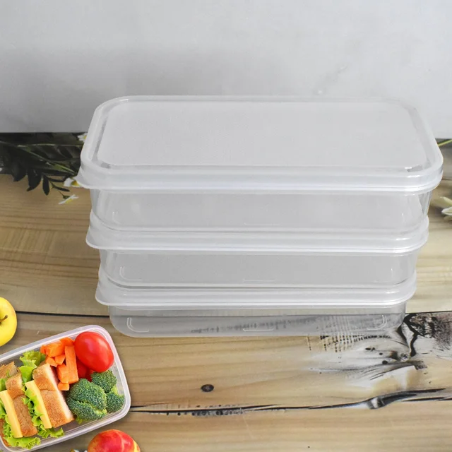 Plastic Lunch Box Set – 3-Piece Square Storage | Konvex