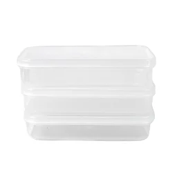 Plastic Lunch Box Set – 3-Piece Square Storage | Konvex