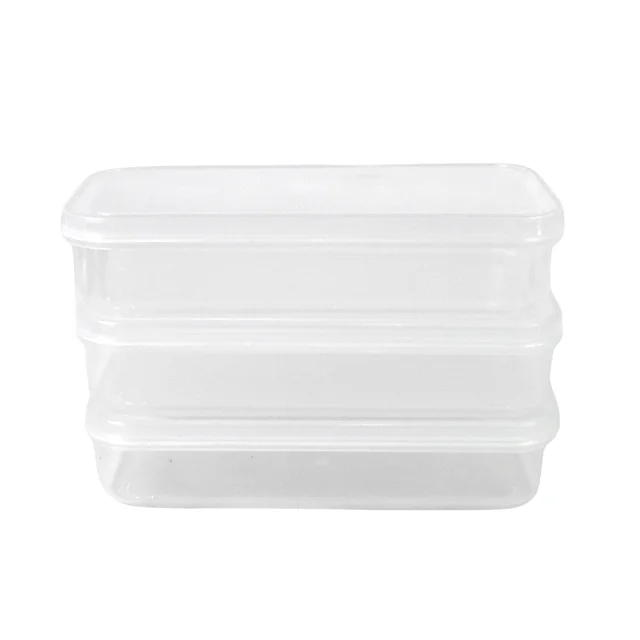 Plastic Lunch Box Set – 3-Piece Square Storage | Konvex