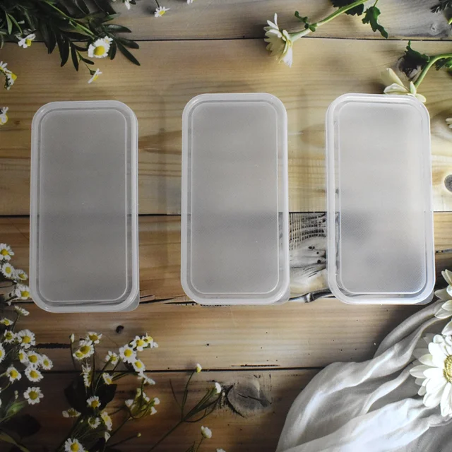 Plastic Lunch Box Set – 3-Piece Square Storage | Konvex