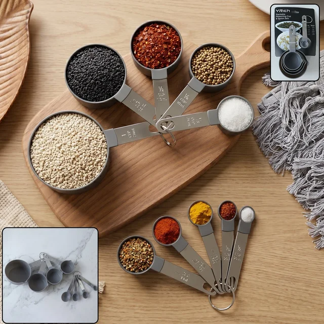 Plastic Measuring Cups and Spoons Set – Accurate Kitchen Tools